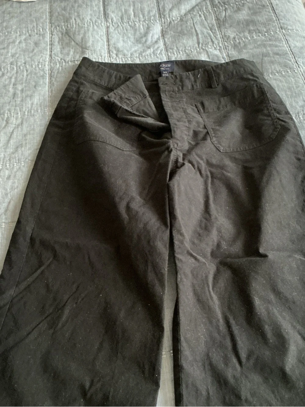 J. Crew Black Wide-Leg Women's Pants